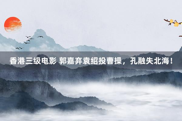 香港三级电影 郭嘉弃袁绍投曹操，孔融失北海！