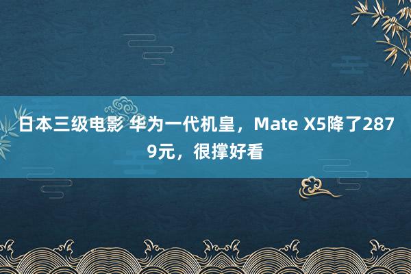 日本三级电影 华为一代机皇，Mate X5降了2879元，很撑好看