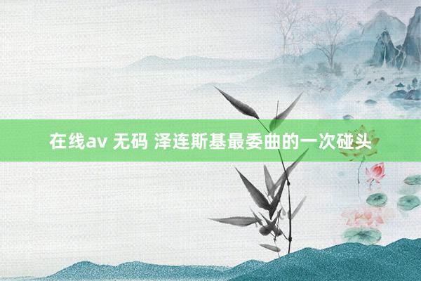 在线av 无码 泽连斯基最委曲的一次碰头