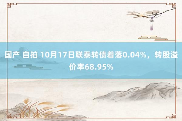 国产 自拍 10月17日联泰转债着落0.04%，转股溢价率68.95%