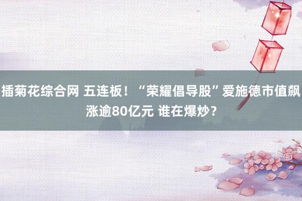 插菊花综合网 五连板！“荣耀倡导股”爱施德市值飙涨逾80亿元 谁在爆炒？