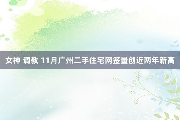 女神 调教 11月广州二手住宅网签量创近两年新高