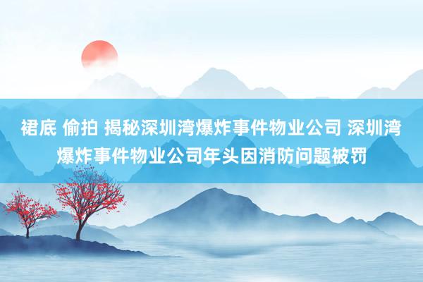 裙底 偷拍 揭秘深圳湾爆炸事件物业公司 深圳湾爆炸事件物业公司年头因消防问题被罚