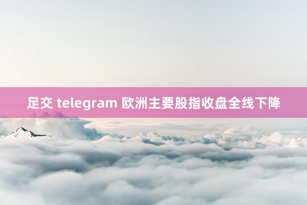 足交 telegram 欧洲主要股指收盘全线下降
