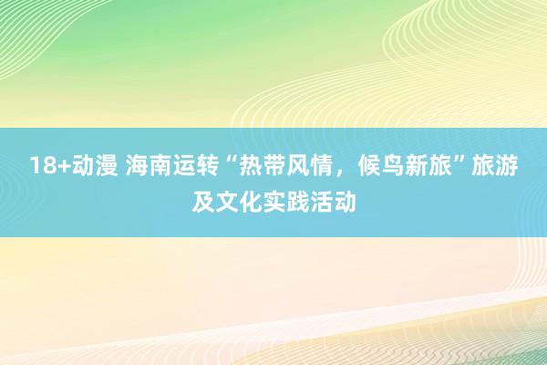 18+动漫 海南运转“热带风情，候鸟新旅”旅游及文化实践活动