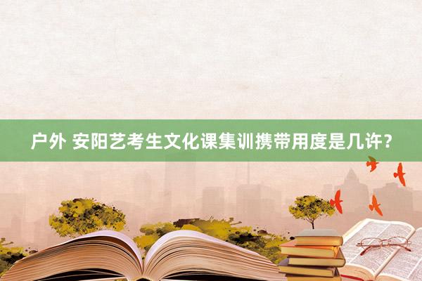 户外 安阳艺考生文化课集训携带用度是几许？