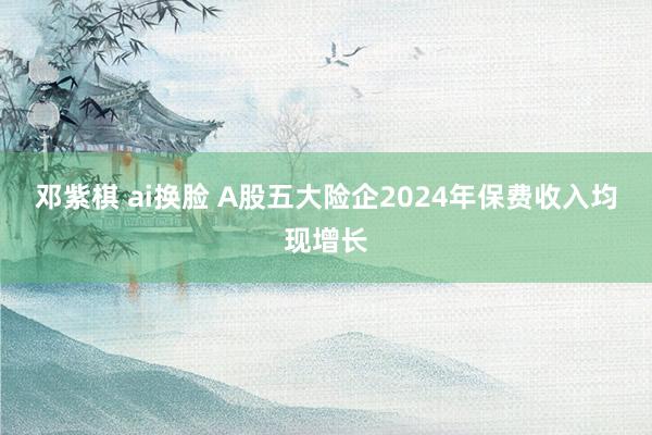 邓紫棋 ai换脸 A股五大险企2024年保费收入均现增长