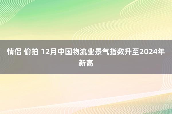 情侣 偷拍 12月中国物流业景气指数升至2024年新高